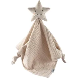Schmusetuch STERNTALER "Stern", Baby, gelb (mattgelb), Flausch, Musselin, Baumwolle, Polyester, Schnuffeltücher