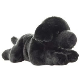 Uni-Toys - Labrador liegend schwarz, Hund Kuscheltier