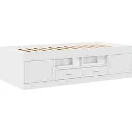 vidaXL Tagesbett mit Schubladen 90 x 200 cm weiß