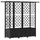 vidaXL Hochbeet mit Rankgitter und Dach 162,5 x 40 x 138 cm Schwarz