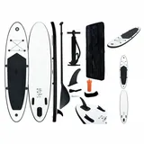 vidaXL Aufblasbares Stand Up Paddle Board Set Schwarz und Weiß
