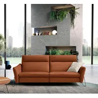 Egoitaliano 2-Sitzer Gaia, modern, elegant und super komfortabel mit hoher Rückenlehne, erstklassiger Sitzkomfort, Inkl. 2 Relaxfunktionen, mit Designfuß grau