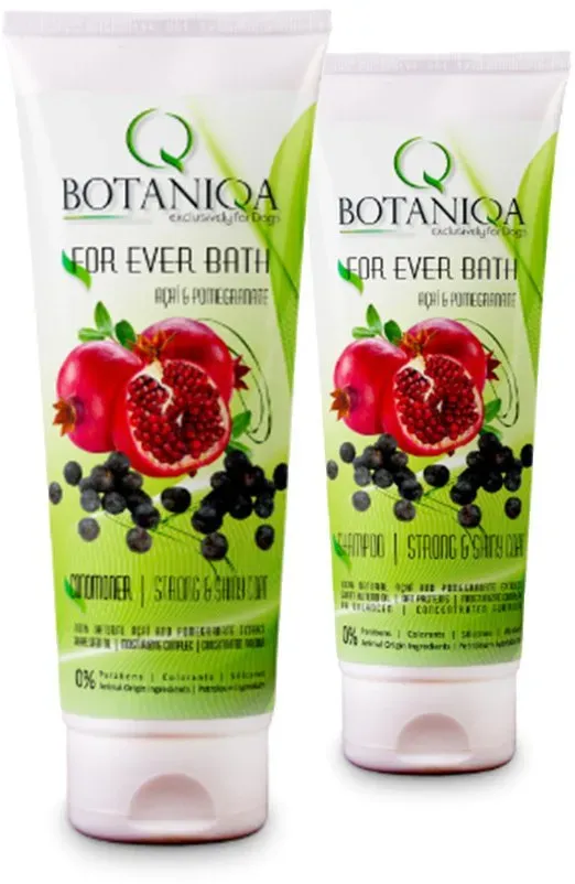 BOTANIQA FOR EVER BATH Açaí & Pomegranate Shampoo 250ml + BOTANIQA FOR EVER BATH Açaí & Pomegranate Conditioner Hundespülung 250ml (Rabatt für Stammkunden 3%)