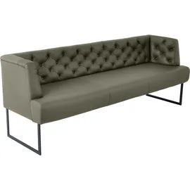 K+W Komfort & Wohnen »Creso«, im modernen Chesterfield-Look, mit schwarzen Kufenfüßen zypresse, 67108136-0 B/H/T: 222 cm x 83 cm x 67 cm