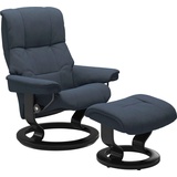 Stressless Relaxsessel STRESSLESS Mayfair Sessel Gr. Microfaser DINAMICA, Classic Base Schwarz, Relaxfunktion-Drehfunktion-PlusTMSystem-Gleitsystem, B/H/T: 75 cm x 99 cm x 73 cm, blau (blue dinamica) Lesesessel und Relaxsessel
