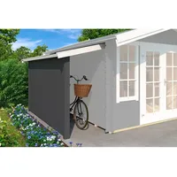 Lasita Maja Gartenhaus-Anbaudach Schleppdach 90 x 300 cm Grau