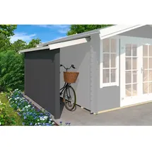 Lasita Maja Gartenhaus-Anbaudach Schleppdach 90 x 300 cm Grau