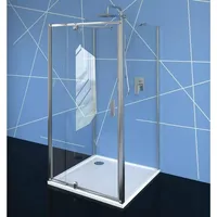 Polysan EASY LINE U-Kabine mit Drehtür links 80 x 190 cm Klarglas - Transparent
