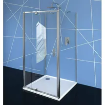 Polysan EASY LINE U-Kabine mit Drehtür links 80 x 190 cm Klarglas - Transparent