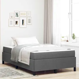 vidaXL Boxspringbett 120 x 200 cm Dunkelgrau