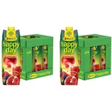 Rauch Happy Day Granatapfel | unverwechselbarer Geschmack | kombiniert mit Apfel, Holunder und Aroniabeere | 6x 1l Tetra Prisma (Packung mit 2)