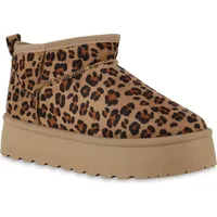 VAN HILL Plateau Boots in Hellbraun Leo
