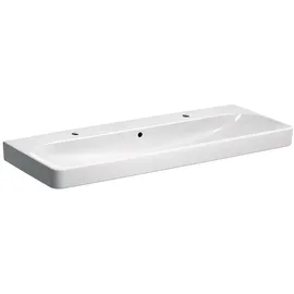 Geberit Smyle Square 120x48cm, Hahnl. li + re, m ÜL, weiß