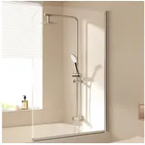 EMKE Badewannenaufsatz EMKE Badewanne Duschwand mit NANO einfach-Reinigung Beschichtung, Einscheibensicherheitsglas, (Set), 6mm Sicherheitsglas 90 cm x 140 cm
