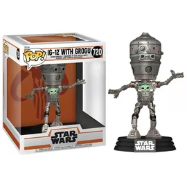 Funko Pop! Star Wars Mandalorian IG-12 with Grogu - Figurki Winylowe