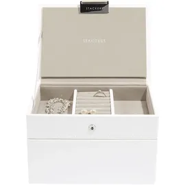 Stackers Schmuckschatulle mini doppelt Weiß/Beige