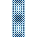 Queence Vinyltapete Muster-Blau 90x300 cm 90 g Blau 34193