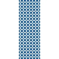 Queence Vinyltapete Muster-Blau 90x300 cm 90 g Blau 34193