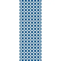 Queence Vinyltapete Muster-Blau 90x300 cm 90 g Blau 34193