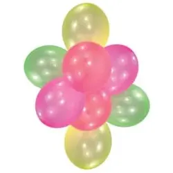 Luftballon Neon 10ST sort. 9901839 27,5cm