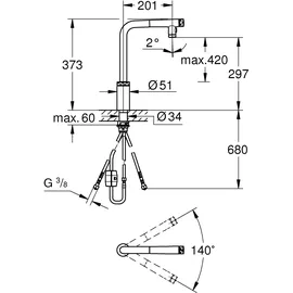 Grohe Minta SmartControl Einhebelmischer Chrom