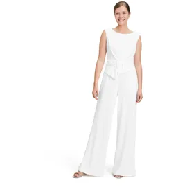 Vera Mont Jumpsuit mit U-Boot-Ausschnitt, Offwhite, 36,