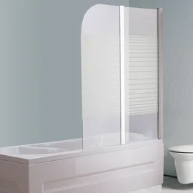 MuCoLa - Duschabtrennung Badewannen Duschwand Satiniert Glas Badewannenaufsatz