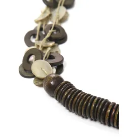 COLLEZIONE ALESSANDRO Lange Kette Zilly grün / Holz