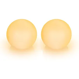 meine wunschleuchte 2er Set LED Solarkugeln mit RGB Farbwechsel & Erdspieß Gartenkugeln, Ø 30cm