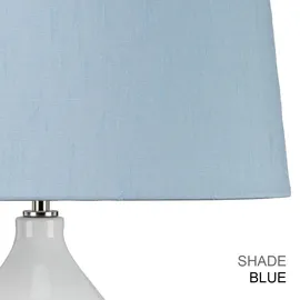 Elsteadlighting Elstead Lighting Isla Tischlampe E27 Poliertes Nickel, Weiß, Rot