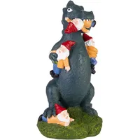 Brubaker Gartenfigur Drache frisst Gartenzwerge - Anti Zwerg Monster