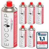 evocamp 6x Butan Gaskartuschen 227g für Campingkocher, Gasheizung