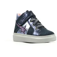 Richter Sneaker RICHTER "Alessa WMS: Mittel", Kinder, Gr. 31, blau (marine, lila), Veloursleder, Leder, metallic, Glitzer, Schuhe, Winterboots, Schnürboots mit Glitzer