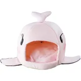 JEELINBORE Weiche Hai Schlafsack Haustierbett Gemütlich Hundehöhle Katzenhaus (Rosa #1, S: 42 * 42 * 42cm)