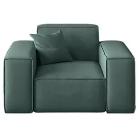 Fun Möbel Sessel Designersessel CELES in Stoff Opera Velvet Petrol