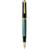 Pelikan Souverän M800 Kolbenfüller schwarz/grün/gold B (breit),