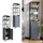 Vicco Bianco Hochschrank 40 x 160 cm Grau Holz