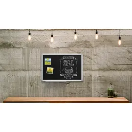 ALLboards Schwarze, magnetische Kreidetafel 60x40 cm, Alurahmen