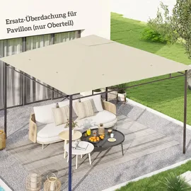Outsunny Pavillon-Ersatzdach 2,98 x 2,95 m Creme