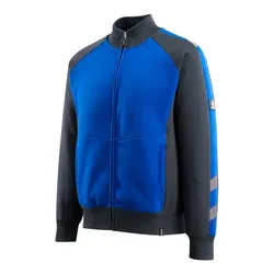Sweatjacke "AMBERG" Unique - XL - schwarzblau/kornblau