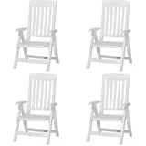 Sieger Palma Klappsessel 67 x 62 x 105 cm weiß 4 St.