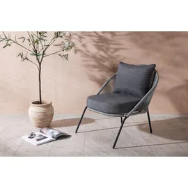 VCM Lindos Loungestuhl 2er Set 0 x 0 x 0 cm schwarz/grau