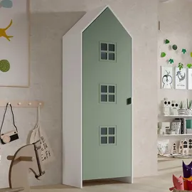 Vipack Kinderkleiderschrank CASAMI BRUGES 3-türig MDF gelb/grün/weiß
