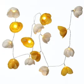 MARELIDA LED-Lichterkette Blumen 1,4 m Weiß/Gelb