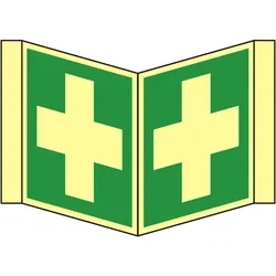 Nasenrettungsschild als Symbol Erste Hilfe nach ISO 7010