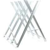 XPOtool Sägebock verzinkt klappbar, 81x82x80 cm, mit 4 Haltern und Zahnung, Holzschneidebock als Sägehilfe, bis 100 kg