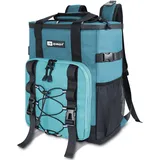 Kühlrucksack 20L Kühltasche Rucksack Groß Faltbar, 24 Dosen Kühl Rucksack Gross Thermo Rucksack Isolierte Rucksack mit Kühlfach Kühlrucksäcke Einkaufsrucksack für Strand/Picknick/Camping/BBQ/Ausflüg