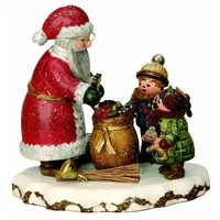Hubrig Winterkind Danke lieber Weihnachtsmann 9 cm braun/bunt/rot