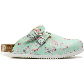 Birkenstock Clog Kay Flowers Gr.37 flower field mint Obermaterial:Birko-Flor