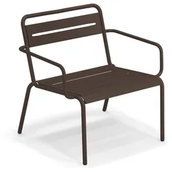 Emu Star Loungesessel Aluminium - Indischbraun